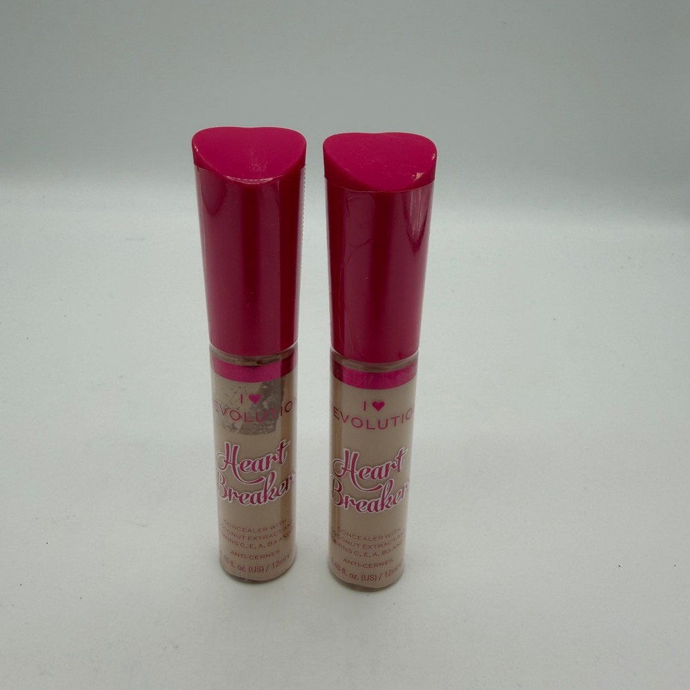 I Heart Revolution Heart Breaker Concealer Buttermilk 2 Pack 12ml New Sealed